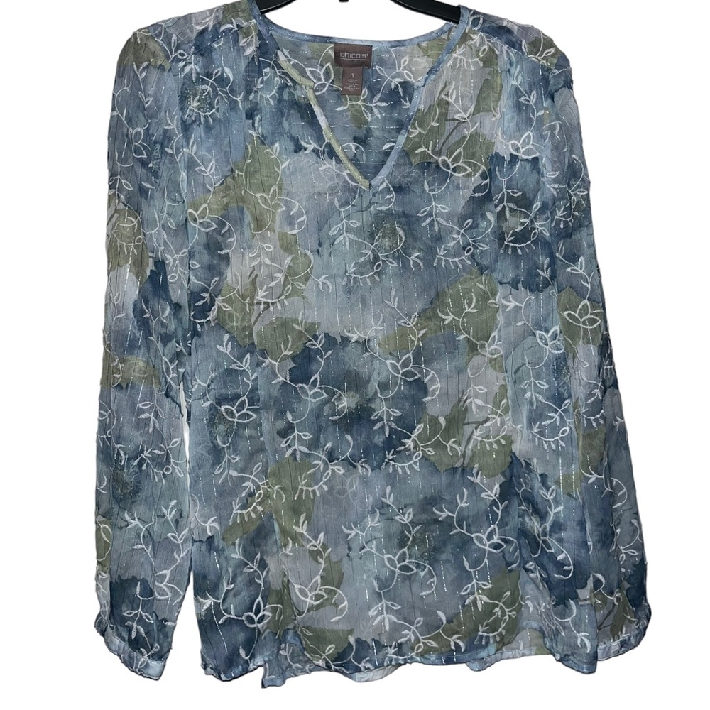 Chico's Multicolor Floral Blouse